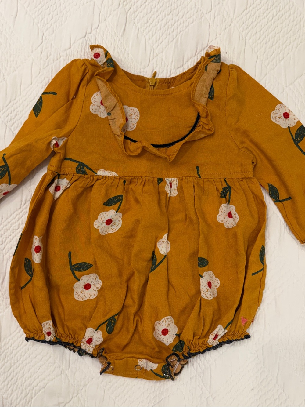 Pink chicken 12-18 month romper